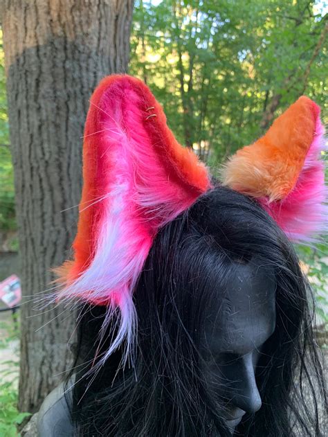 Lesbian Kitten Ears Pride Collection Handmade Faux Fur Etsy