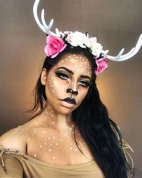 These Deer Makeup Looks Make A Last Minute Costume Easy Deer Makeup Halloween Makeup