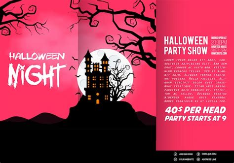 Premium Vector Happy Halloween Invitation Banners Design Vector