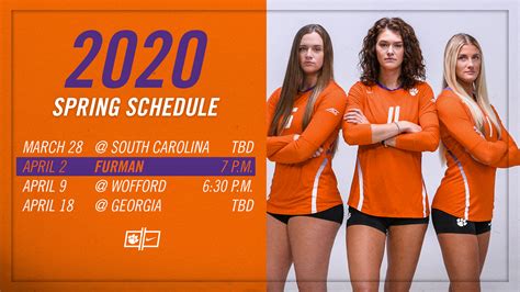 Volleyball Announces 2020 Spring Schedule – Clemson Tigers Official ...