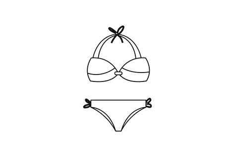 Summer Beach Bikini Line Icon 1 Graphic By Humanbeing Studio Creative Fabrica