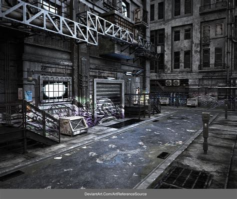 stock background cyberpunk  alley  artreferencesource