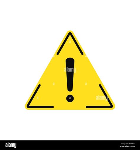 Attention Triangle Signs Yellow Exclamation Symbols Stock Vector Image