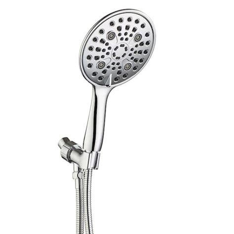 Rainlex 6 Spray Patterns 25 Gpm 6 In Wall Mount Handheld Shower Head In Chrome Rx921cp 3 The