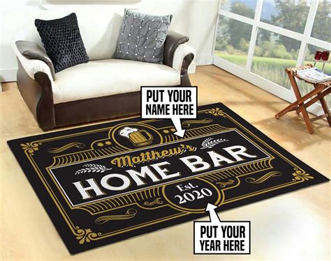 Personalized Home Bar Rug 06809 Rustypod Store