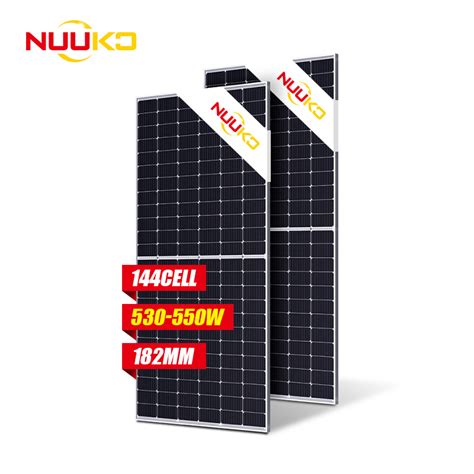 Nuuko N Type Solar Panels 182mm 144 Half Cells Monofacial Module