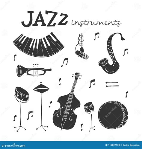 Jazz Musical Instruments Vector Set Royalty Free SVG, Cliparts, Vectors, And Stock Image ...