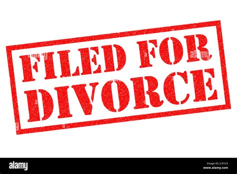 Filed For Divorce Red Rubber Stamp Over A White Background Stock Photo