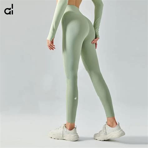 Naked High Waist Yoga Pants Double Sided Brushed Peach Hip Lifting Fitness Wear For Womens
