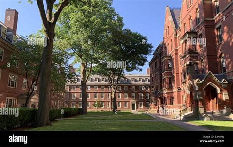 Harvard Campus Straus Hallmassachusetts Hall And Matthews Hall Stock