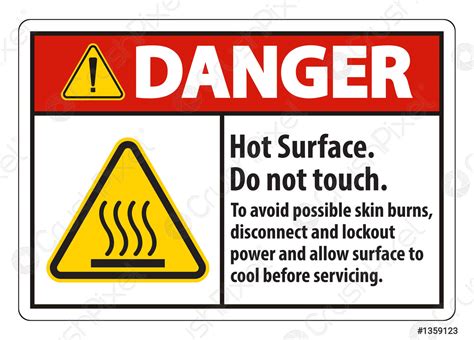 Hot Surface Do Not Touch To Avoid Possible Skin Burns Stock Vector Crushpixel