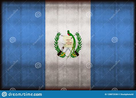 Ejemplo Oxidado De La Bandera De Guatemala Stock de ilustración