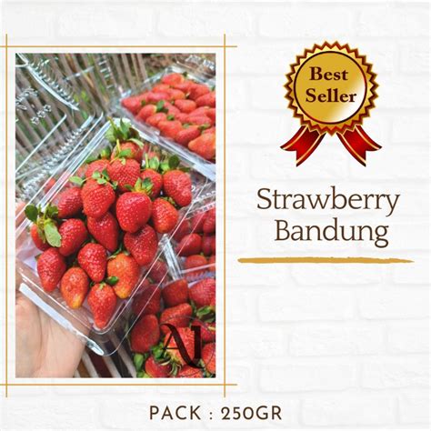 Jual Buah Strawberry 250gr Bandung BACA DESKRIPSI Untuk Kota Palembang