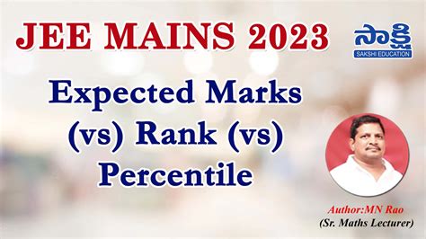 Online Class Jee Mains 2023 Expected Marks Vs Rank Vs Percentile Hot