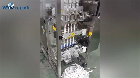 Sugar Packing Machine Stick Bag Machine 4 Lines Youtube