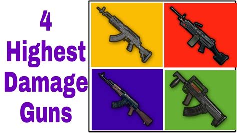 Highest Damage Guns In Updated Pubg Mobile Highest Damage Guns In