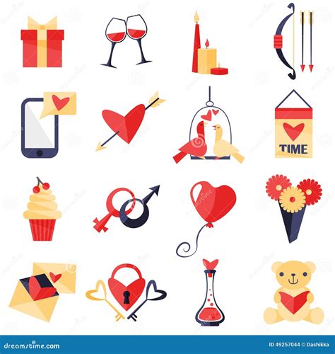 Love Symbols Set Vector Illustration CartoonDealer 49257044