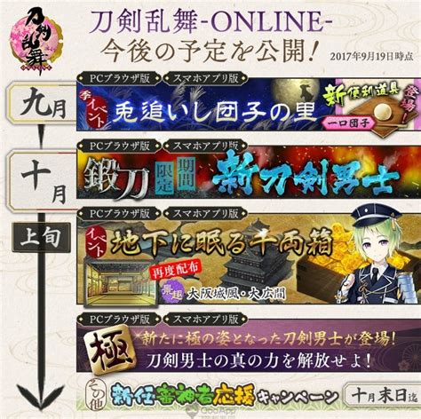 【qoo情報】又有新刀男？鍛到筋疲力盡《刀劍亂舞》10月份預定計畫公布 Qooapp Anime Game Platform