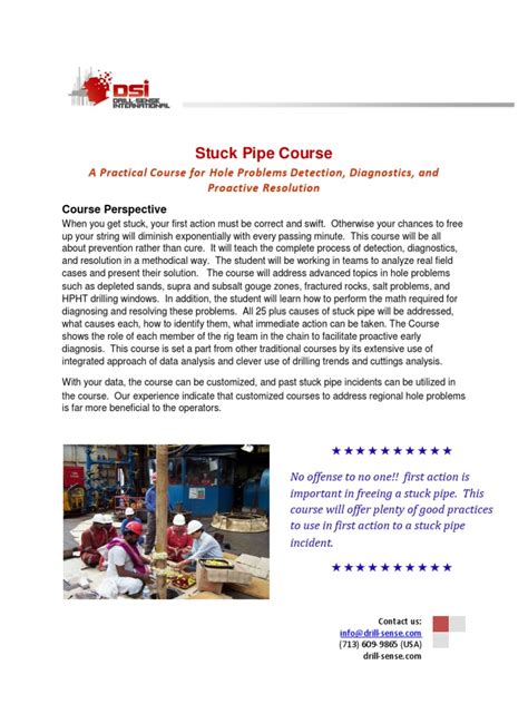 Stuck Pipe Course Pdf Drilling Rig Medical Diagnosis