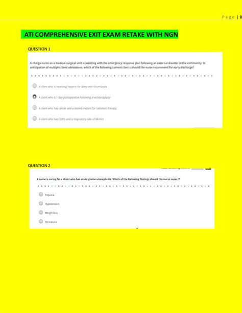 ATI RN COMPREHENSIVE EXIT EXAM 2023 2024 WITH NGN ALL VERSIONS DocMerit