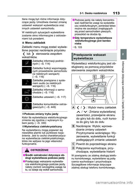 Toyota Yaris Cross Instrukcja Obs Ugi In Polish Pages