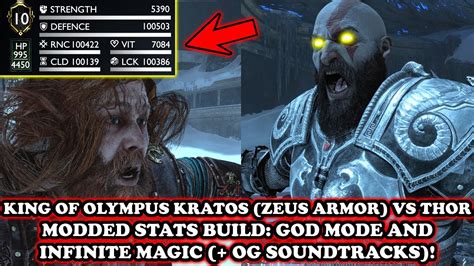 King Of Olympus Kratos Zeus Armor Vs Thor God Mode Infinite Magic