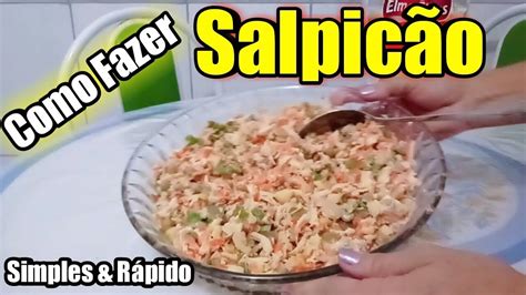 Como Fazer Salpic O Simples E F Cil Youtube