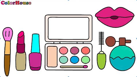 How To Draw Makeup Kit Step By Step Colorhouse Youtube