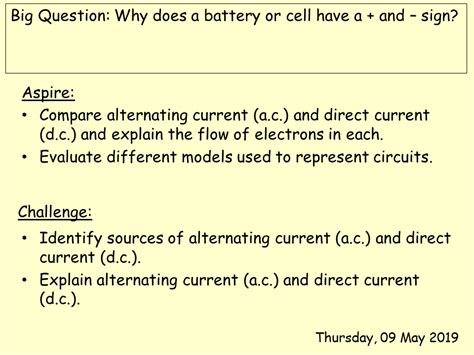 Alternating current and direct current (A.C & D.C) | Teaching Resources 
