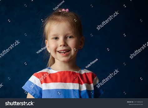 Portrait Happy Cute Toothless Blonde Girl Stock Photo Shutterstock