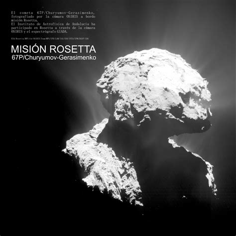 El Cometa 67p Y La Misión Rosetta Esa Alcanzan Su Punto Más Cercano