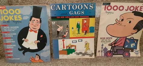 3 DELL NEWSSTAND Joke Magazines Cartoon Gags 1000 Jokes Cartoons