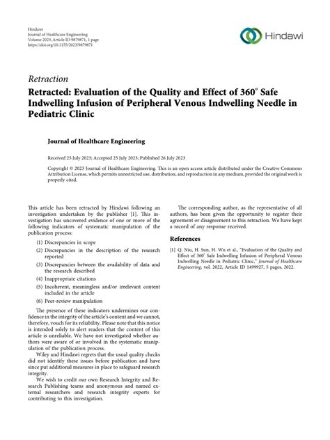 Pdf Retracted Evaluation Of The Quality And Effect Of Safe