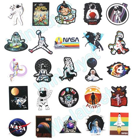 Winlauyet 50100 Pcs Nasa Stickers For Laptop Space Explorer Galaxy