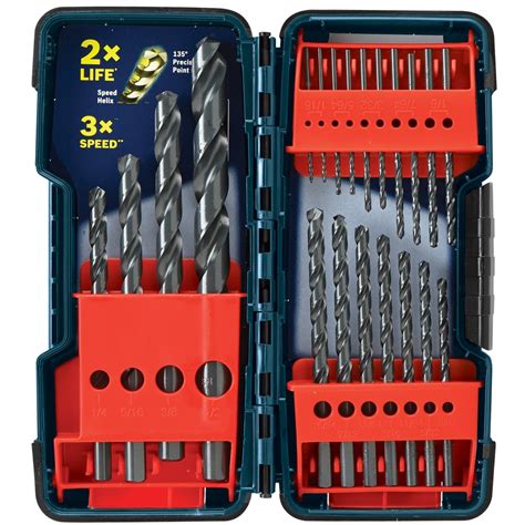 Bosch 21 Piece Twist Drill Bit Set At Lowes