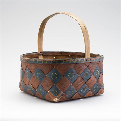 A painted folk art basket from Hälsingland 19th century Bukowskis