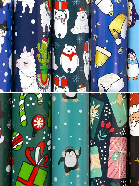 Бумага упаковочная новогодняя ЗОЛОТАЯ СКАЗКА Snow Fun, 70х100 см, 10 ...