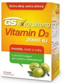 GS Extra Strong Vitamin D3 2000 IU Cps 90 Skladem BENU Cz