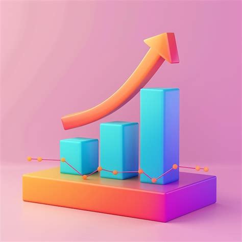 Premium Photo A Colorful Model Of An Arrow Pointing Up With An Orange