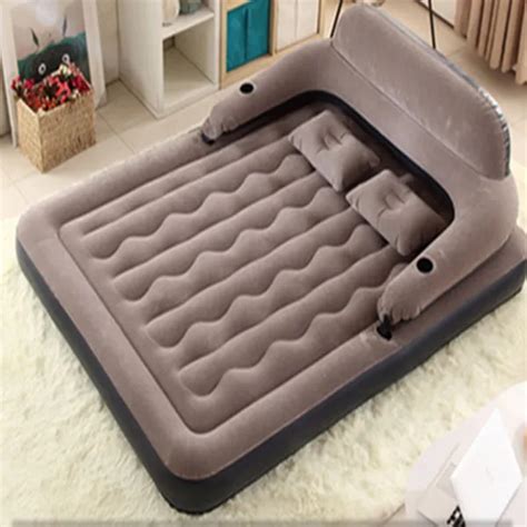 200x150x20cm Inflatable air mattress bed PVC air mattresses airbed with flocking surface for ...