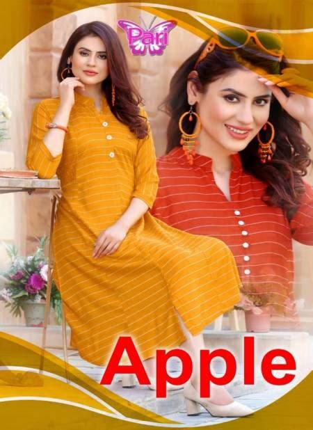 Pari Apple Fancy Latest Regular Wear Lining Designer Rayon Kurtis