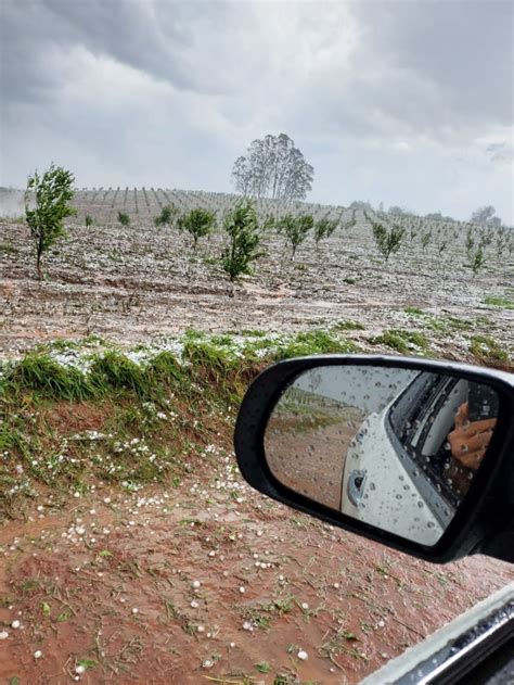 Forte Chuva De Granizo Atinge Municípios Produtores De Café E Laranja