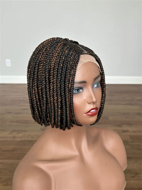 Bob Braided Wig Bob Braid Wig Lace Closure Bob Braided Wig Side Part