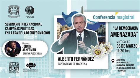 Comienza La Gran Conferencia Magistral La Democracia Amenazada Con