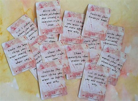 Art Prompt Deck Art Journal Prompt Cards Inspiration Deck