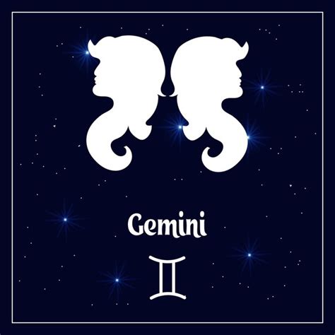 Premium Vector Gemini Astrological Sign Of The Zodiac Horoscope On