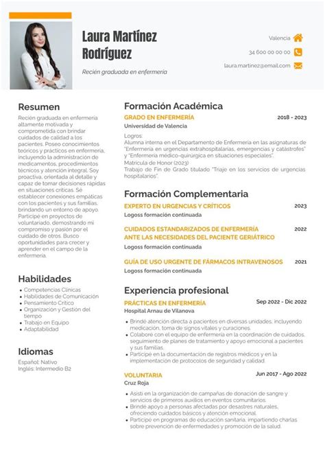 Cv Para Un Reci N Graduado Gu A Ejemplos Y Plantillas Recien