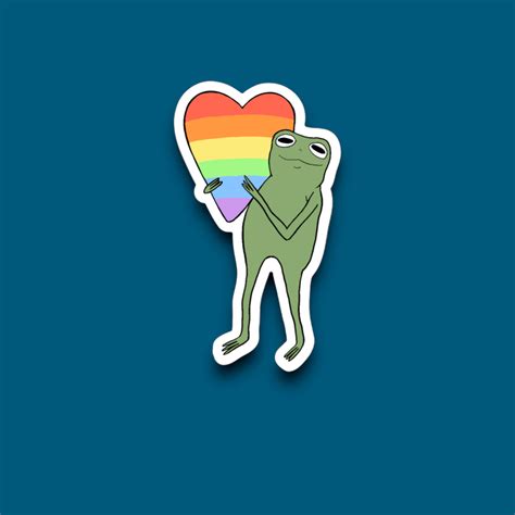 Pride Frog Sticker Blue Bison Apparel