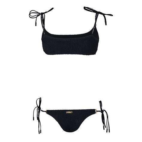 Off White Self Tie Bikini Black Sportsdirect