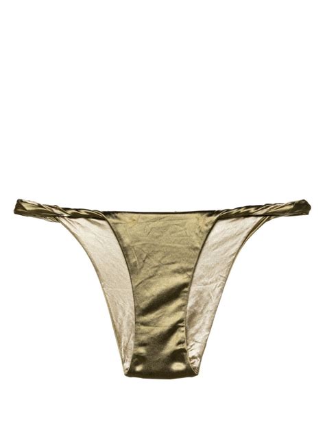 Isa Boulder Twisted Reversible Bikini Bottom Green Farfetch Uk